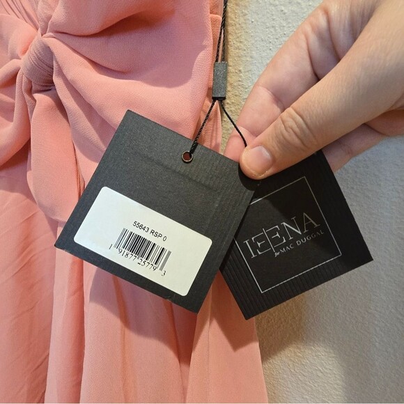 Mac Duggal Sleeveless V-Neck Bow Mini Dress Sz 0 NWOT - Picture 8 of 12